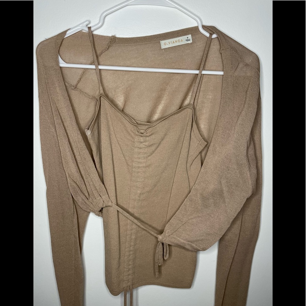 Sweater tank with matching cardigan